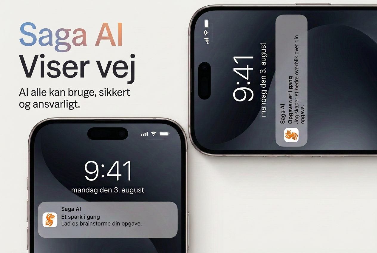 Saga AI på iPhone med påmindelser om AI-nyheder og hjælp til opgaver